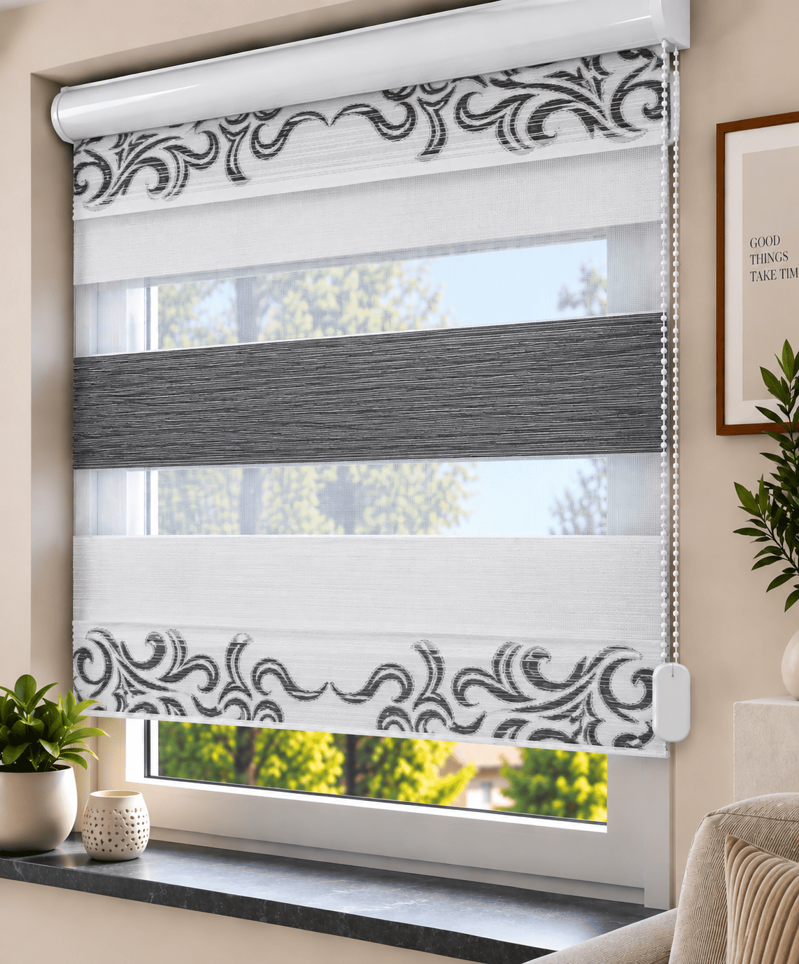 Doppelrollo Jacquard