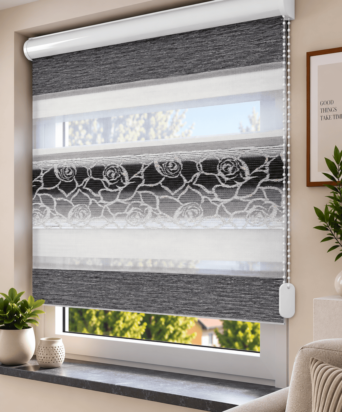 Doppelrollo Jacquard