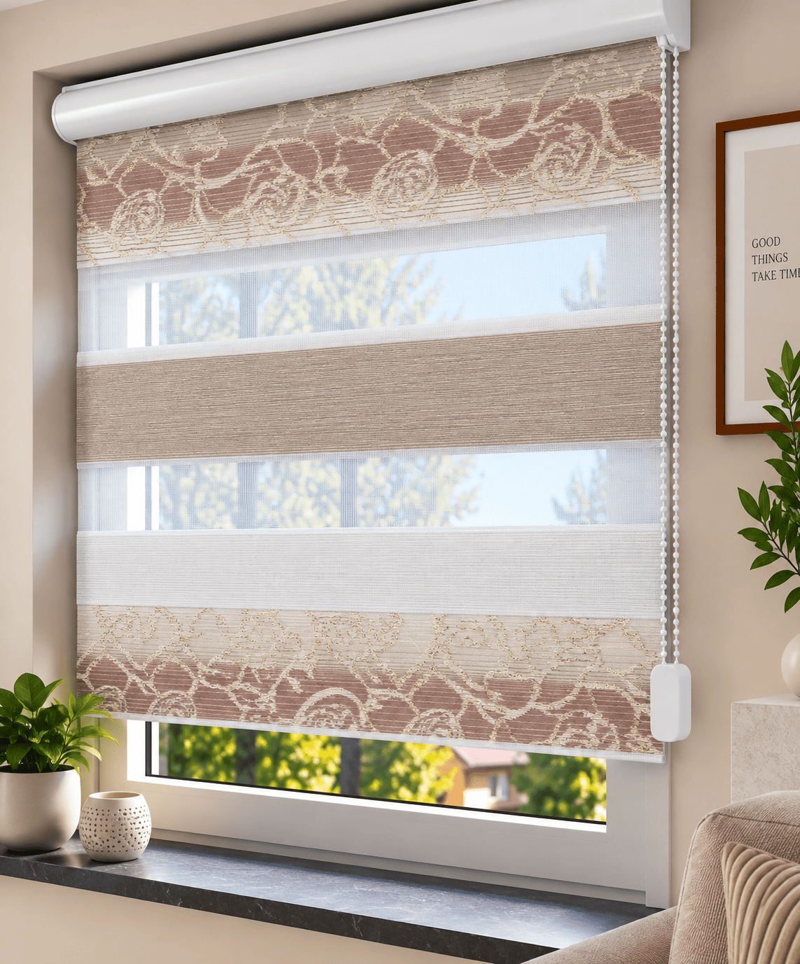Doppelrollo Jacquard