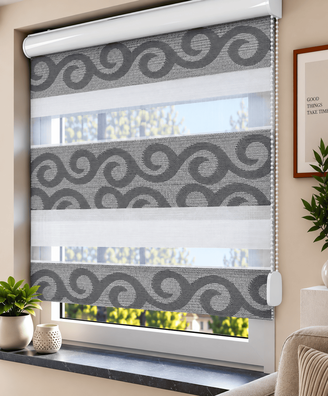 Doppelrollo Jacquard