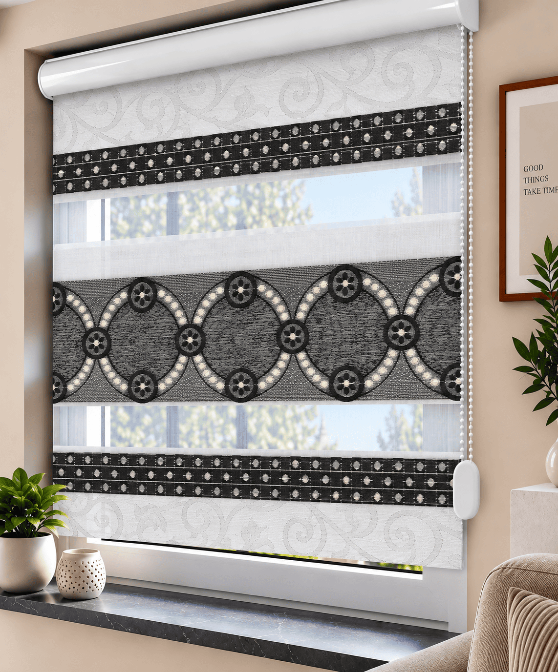 Doppelrollo Jacquard