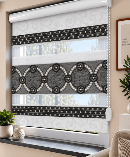 Doppelrollo Jacquard