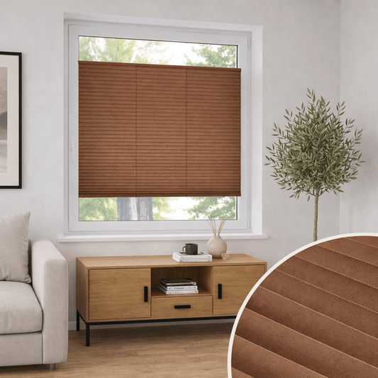 Plissee Opal Gloss Braun P126