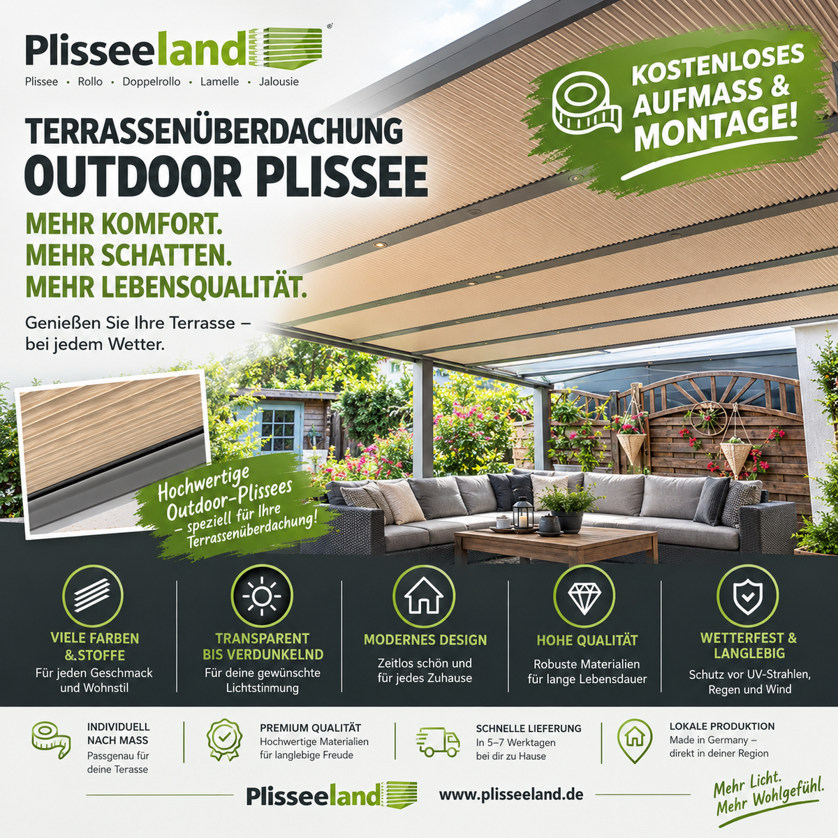 Terassen Outdoor Plissee