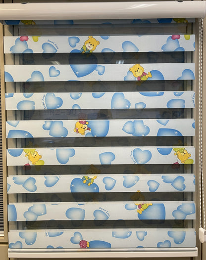 Doppelrollo mit Jungen-Motiv